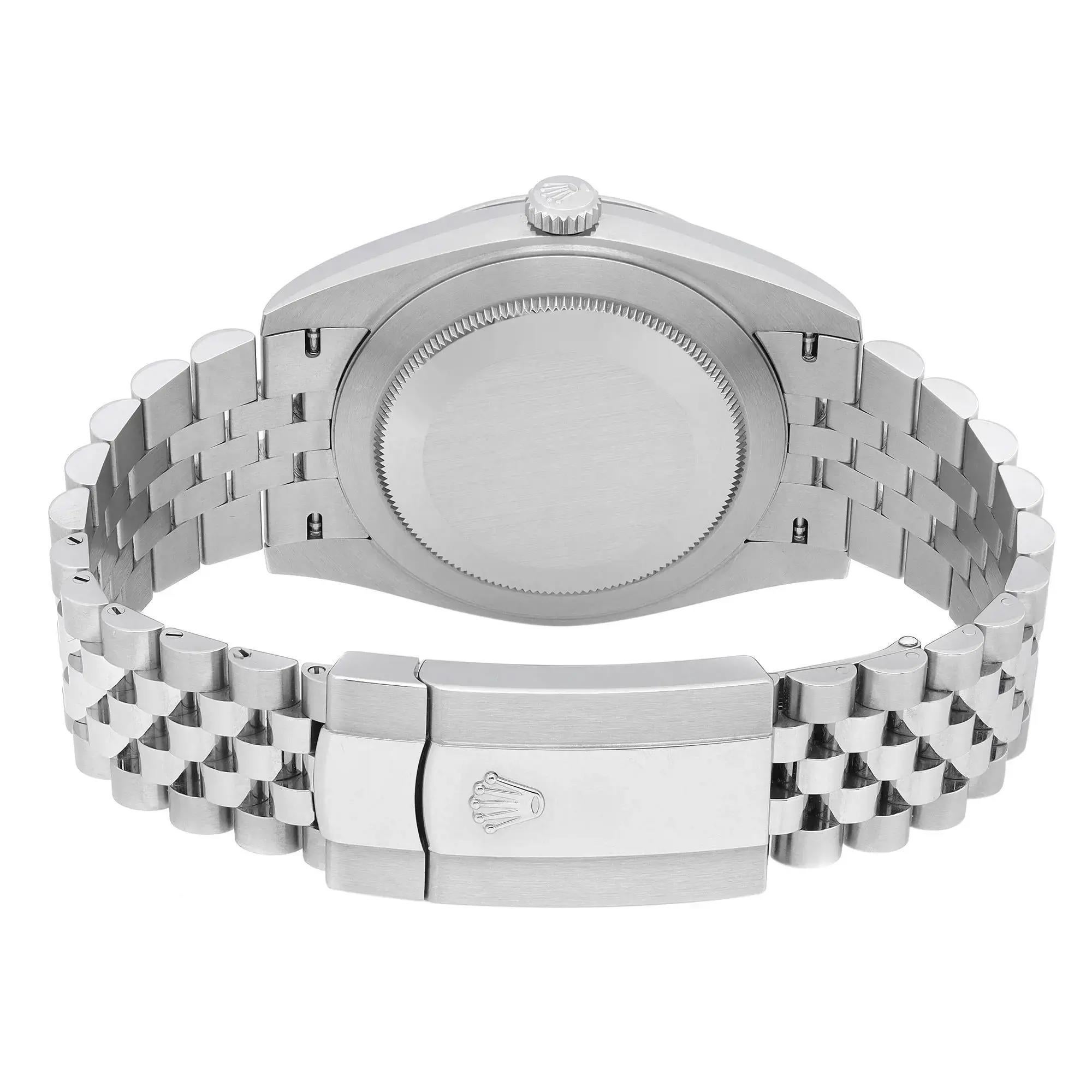 New 2024 Rolex Datejust 41mm Steel Jubilee White Roman Dial Watch 126334 in vendita 7