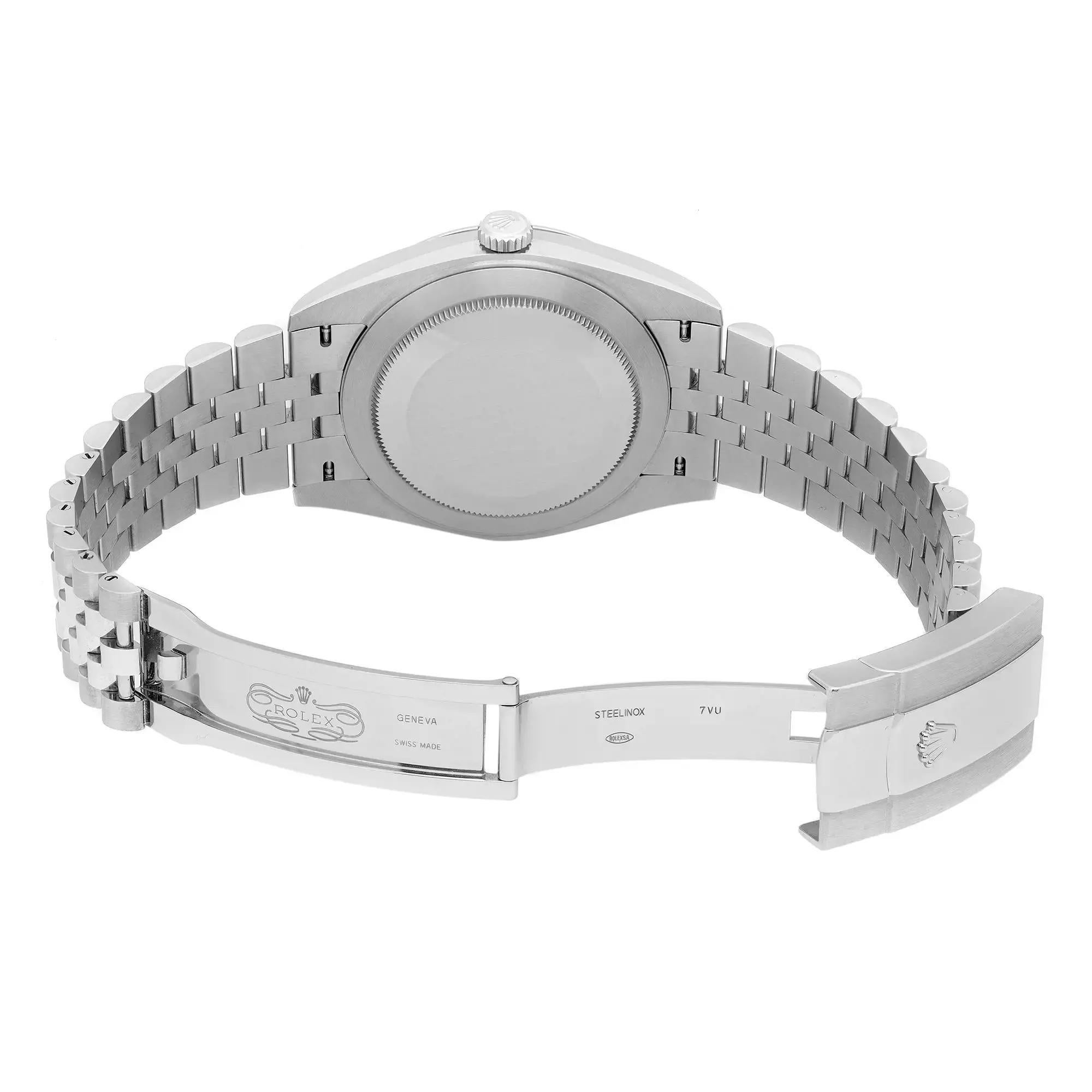 New 2024 Rolex Datejust 41mm Steel Jubilee White Roman Dial Watch 126334 in vendita 8