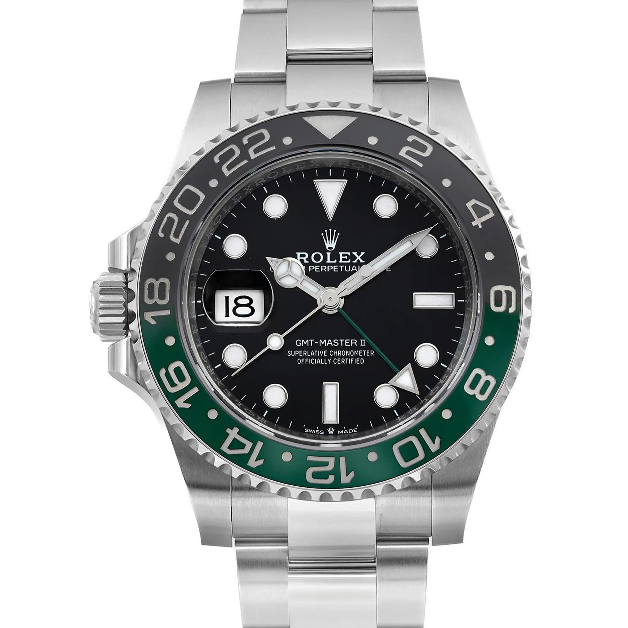NEW 2024 Rolex GMT-Master II Sprite 40mm Steel Black Dial Watch 126720VTNR For Sale 2