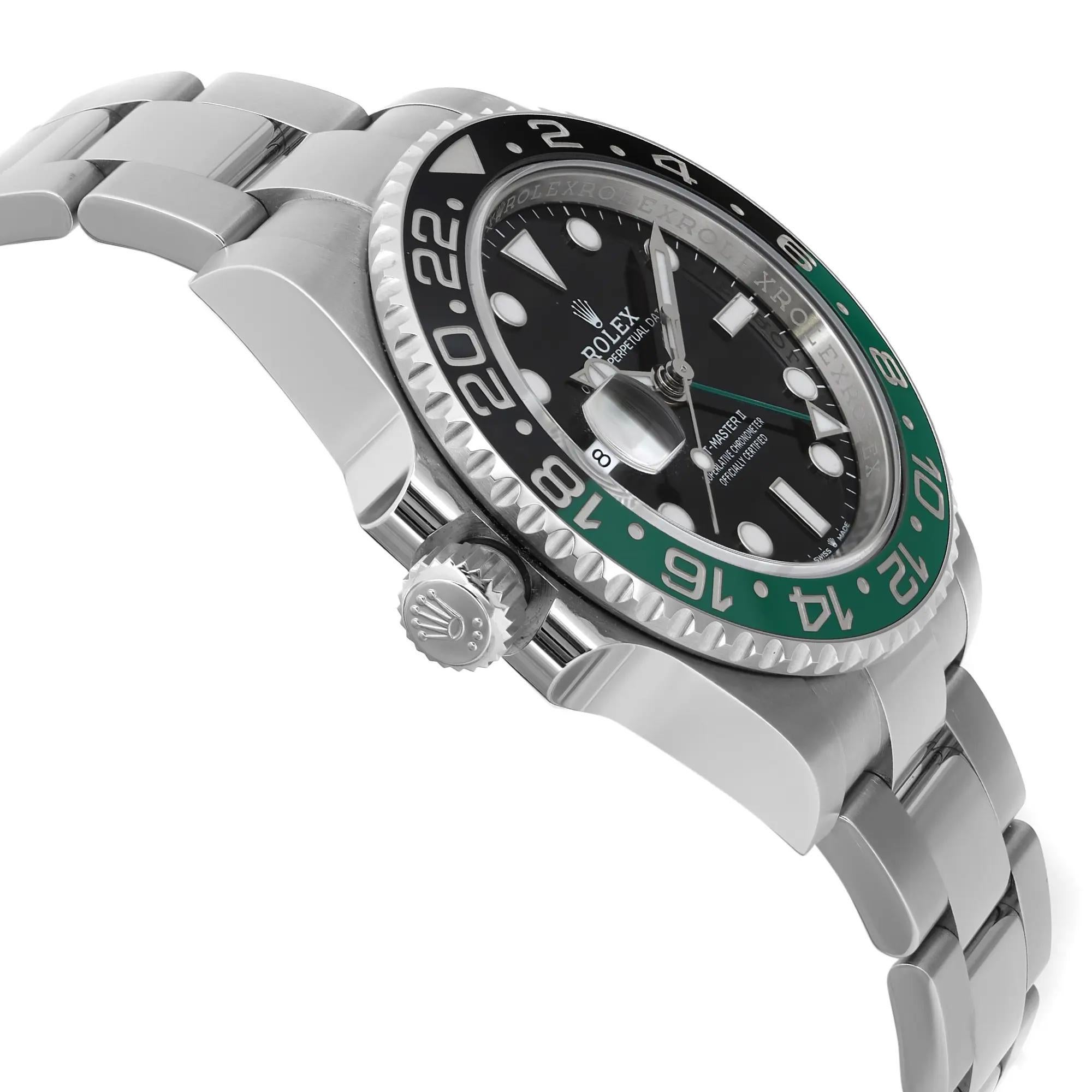 NEW 2024 Rolex GMT-Master II Sprite 40mm Steel Black Dial Watch 126720VTNR For Sale 4