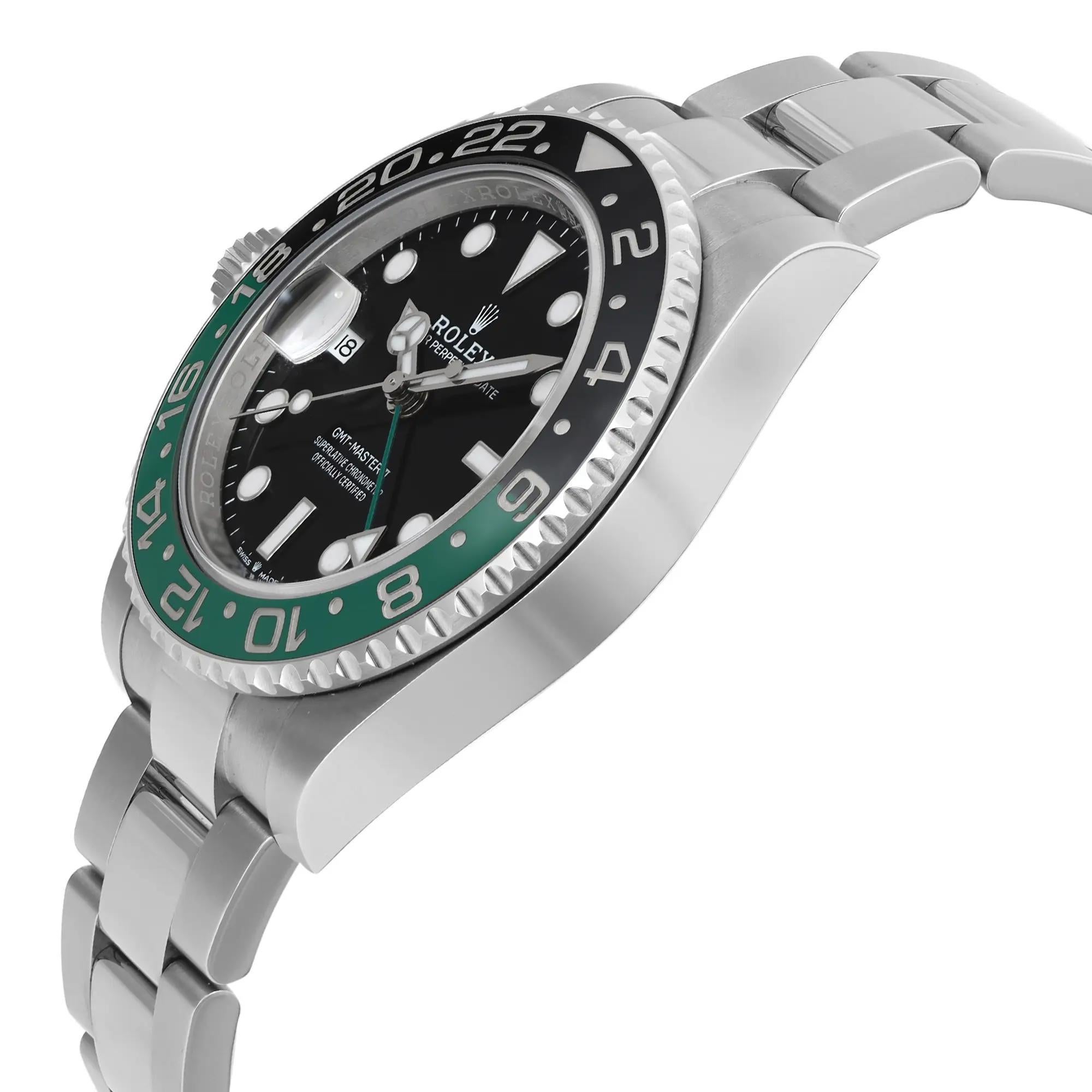 NEW 2024 Rolex GMT-Master II Sprite 40mm Steel Black Dial Watch 126720VTNR For Sale 5