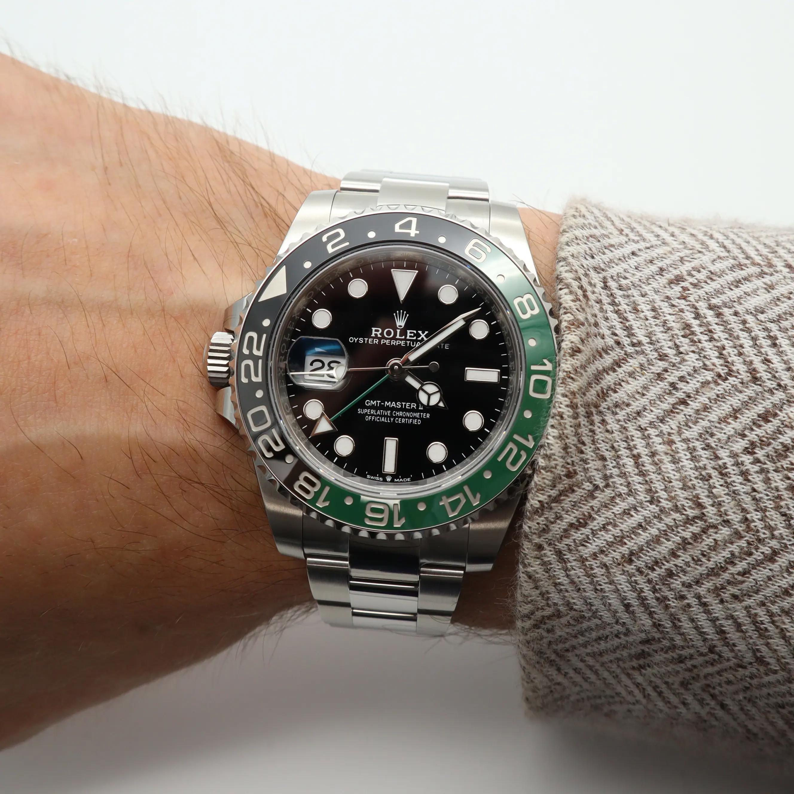 Men's NEW 2024 Rolex GMT-Master II Sprite 40mm Steel Black Dial Watch 126720VTNR For Sale