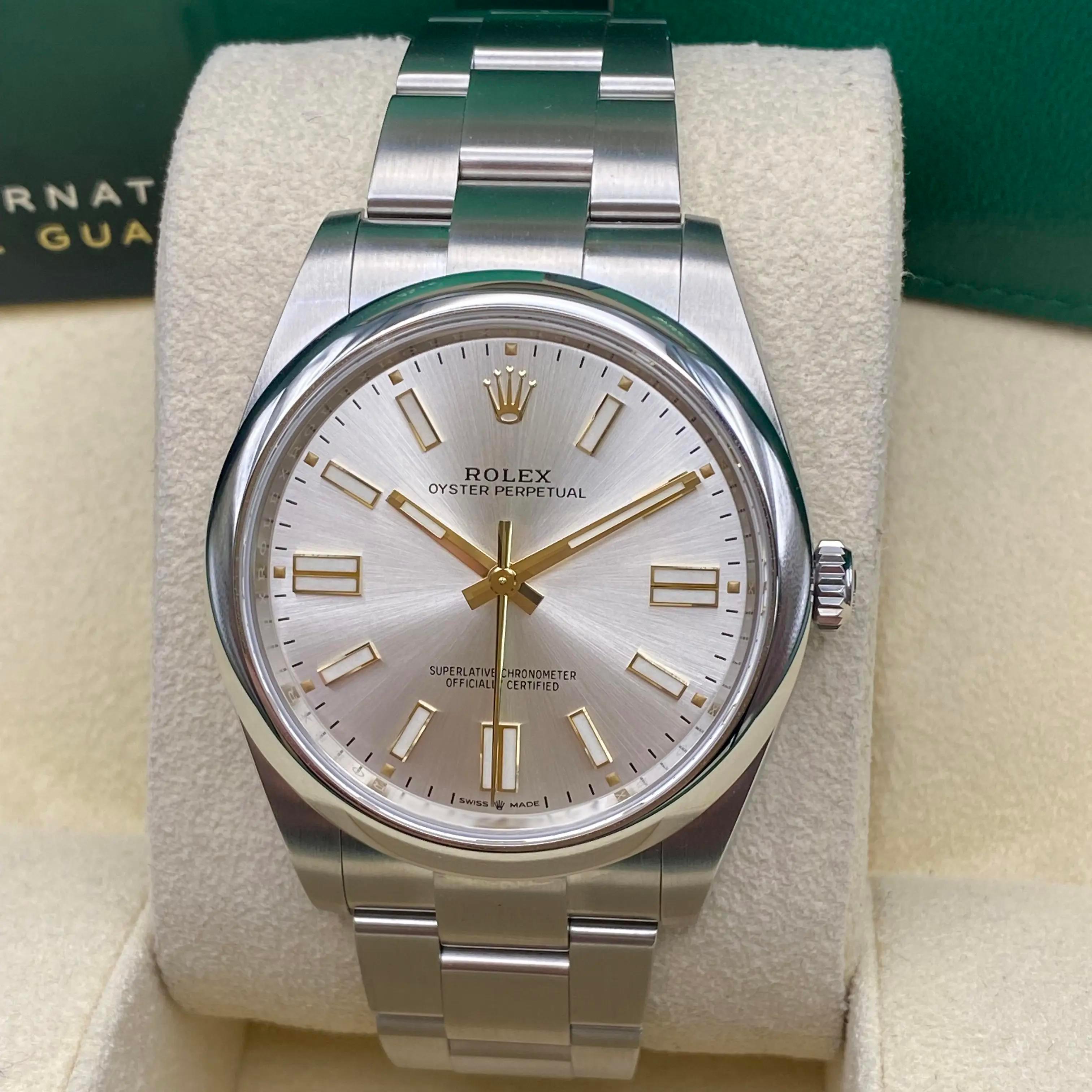 New. Comes with an original box and papers. 5-year Rolex warranty.