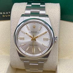 New 2024 Rolex Oyster Perpetual 124300 Steel Silver Dial Oyster Automatic Watch