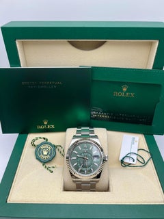 NEW 2025 Rolex Sky-Dweller 336934 42mm Quadrante Verde Bracciale Oyster Scatola Documenti