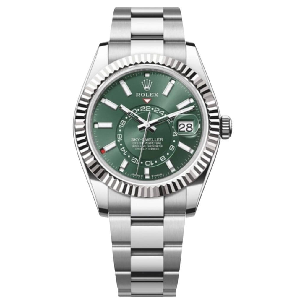 NUEVO 2025 Rolex Sky-Dweller 336934 42mm Esfera verde Pulsera Oyster Caja Papeles