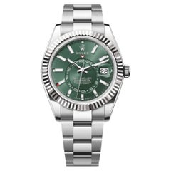 NEW 2025 Rolex Sky-Dweller 336934 42mm Green Dial Oyster Bracelet Box Papers