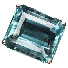 New 20.95 Carat Aquamarine
Diamond Cut Sapphire Rose Gold Pl Sterling Ring