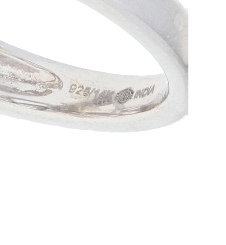 For Sale:  New .20ctw Diamond Bow Ring, Sterling Silver & 14k Rose Gold Women's 5