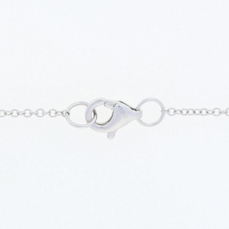 Women's .27 Carat Single Cut Diamond Pendant Necklace, 14k White Gold Adjustable Cable