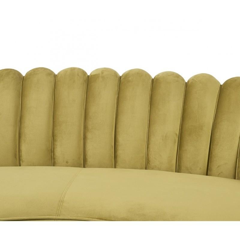 New 3 Seater Spanish Sofa Green Velvet For Sale 2