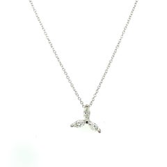 New 3-Stone Marquise Diamond Pendant Set in 18ct White Gold on Chain