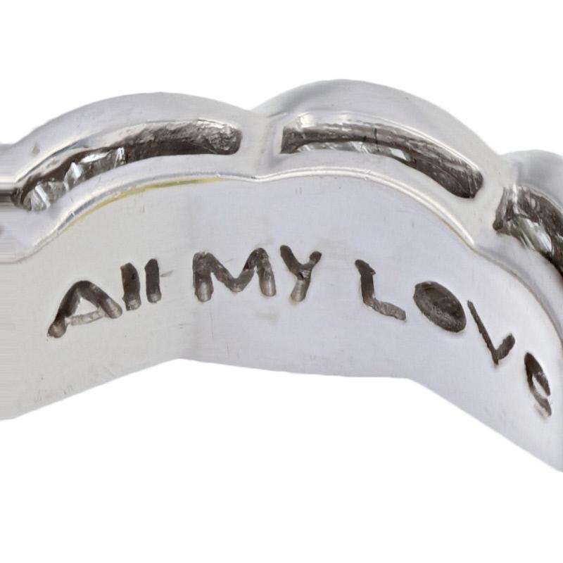 Diamantring mit 0,33 Karat Baguetteschliff, Sterlingsilber Love Twist Braid () 5