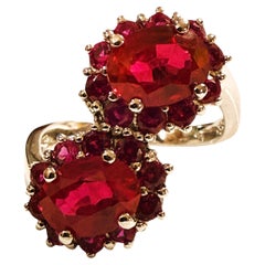 New 3.50 Carat Red Sapphire 
Diamond Cut Sapphire Sterling Ring Size 6.25