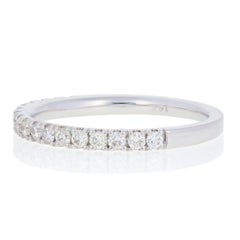 .35 Carat Diamond Wedding Band, 14 Karat White Gold Women's Ring