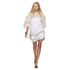 New $4400 Rare Fendi Karl Lagerfeld Control Burned Edge Dress 2011 Size 40