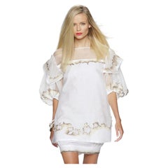 New $4400 Rare Fendi Karl Lagerfeld Control Burned Edge Dress 2011 Size 40