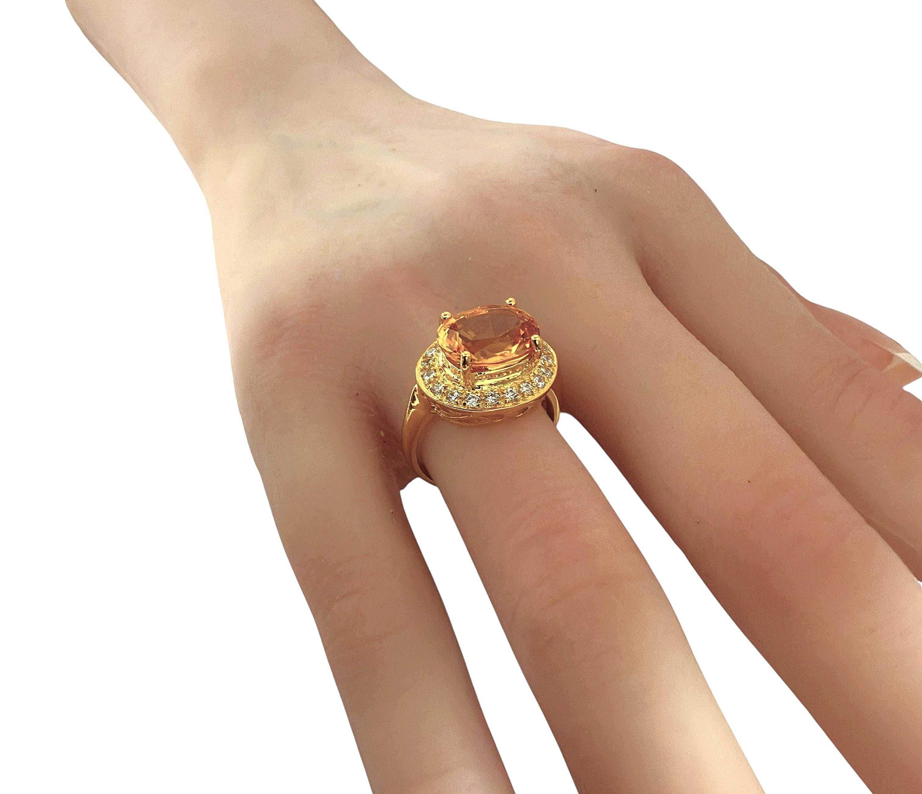 New 4.9 Carat Yellow Sapphire & Diamond Cut Sapphire Y Gold PL Sterling Ring For Sale 1