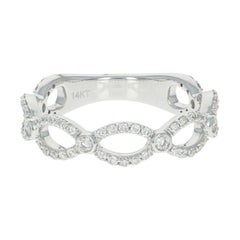 New .50ctw Round Brilliant Diamond Ring, 14k White Gold