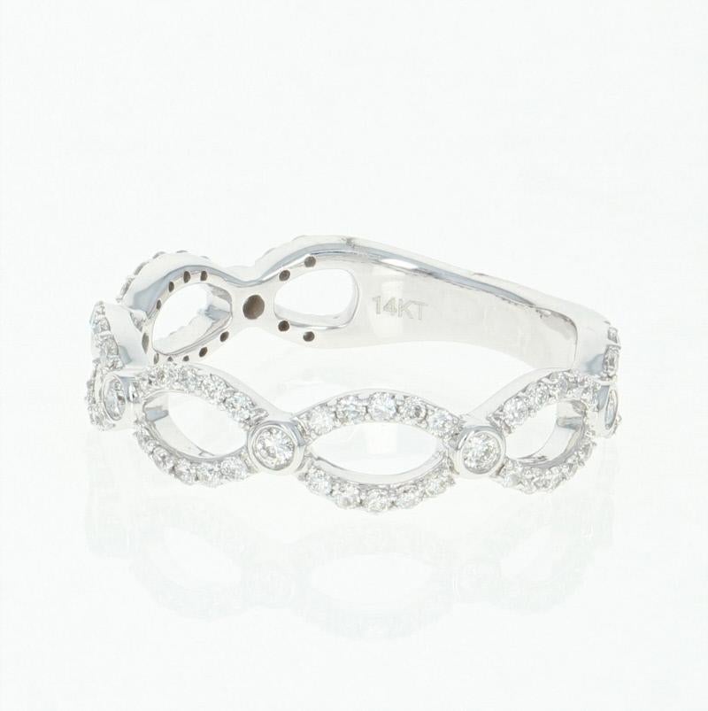 New .50ctw Round Brilliant Diamond Ring, 14k White Gold 2