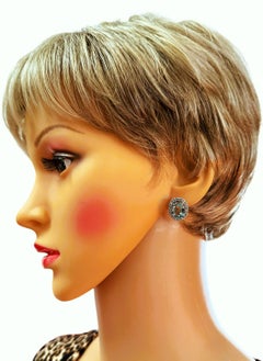 New 5.15 Carat Aquamarine & Diamond Cut Sapphire Sterling Earrings