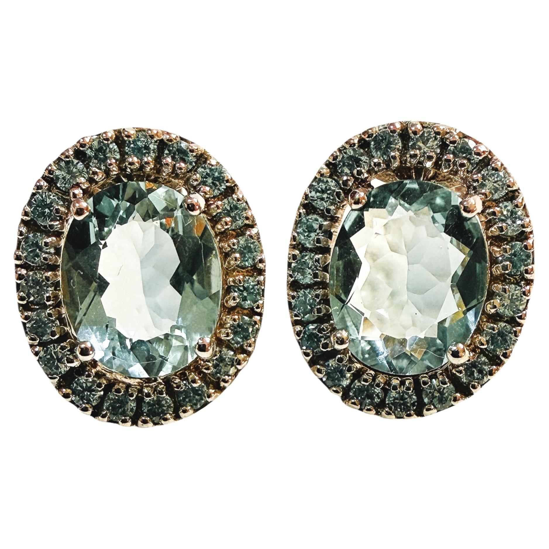 New 5.15 Carat Aquamarine 
Diamond Cut Sapphire Sterling Earrings For Sale