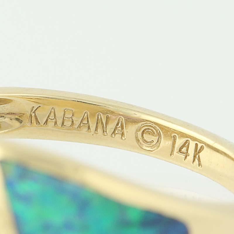 .56 Carat Marquise Cut Amethyst, Opal, and Diamond Kabana Ring, 14 Karat Gold 2