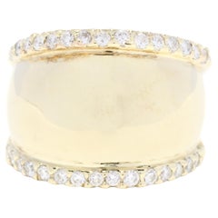 Neu .60ctw Natürlicher Diamant, spitz zulaufender Siegelband, 14K Gelbgold