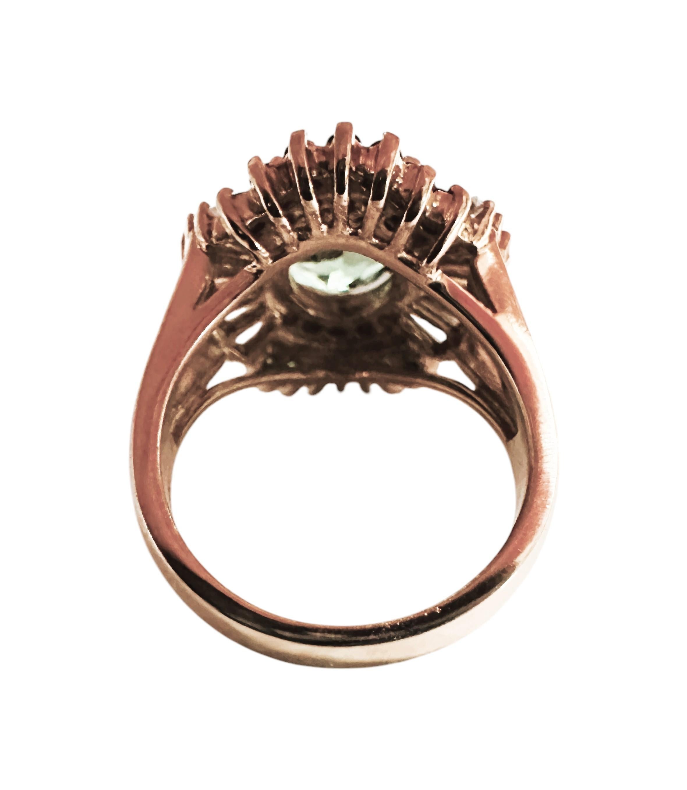 Nuovo  6,25 carati di zaffiro verde e zaffiro taglio diamante RGold PL Sterling Ring in vendita 2