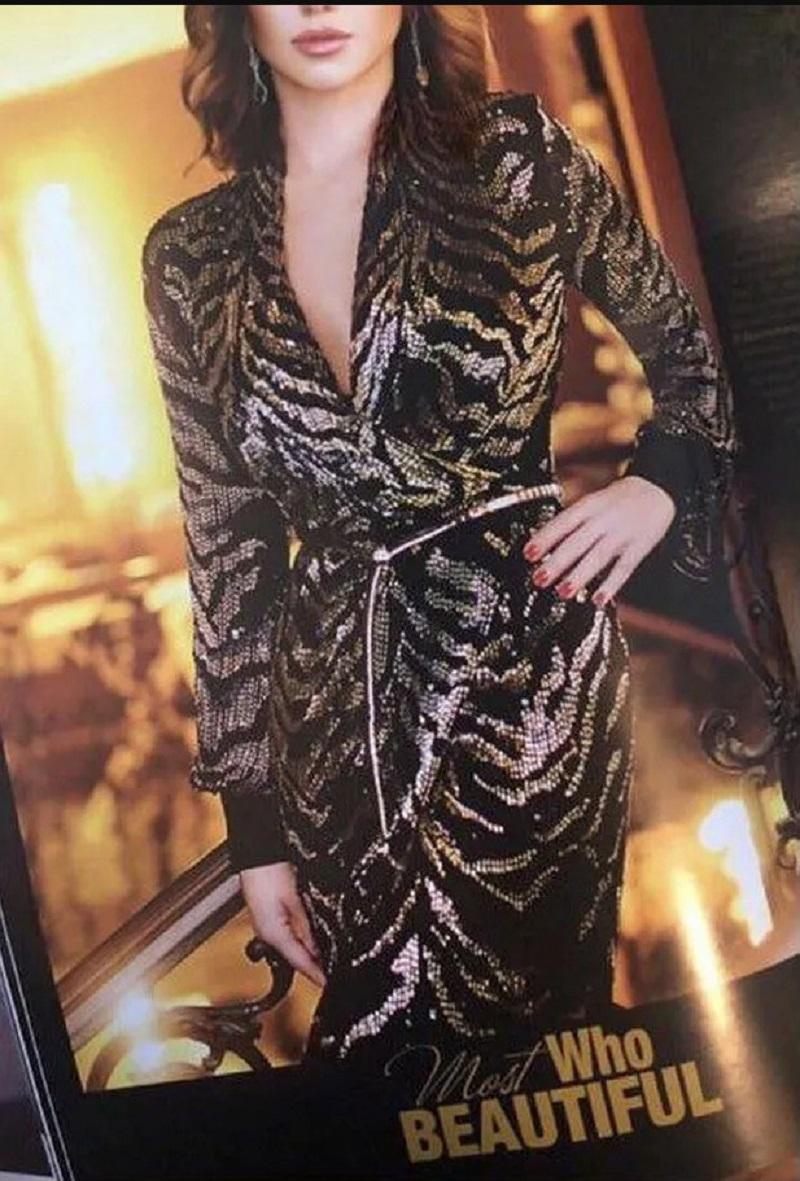 Black New $6950 Roberto Cavalli Tiger Silk Beaded Embellished Kimono Dress Gown It. 38 For Sale