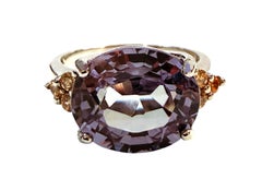 New 7.10 Carat Alexandrite & Diamond Cut Sapphire Sterling Ring Size 6.75
