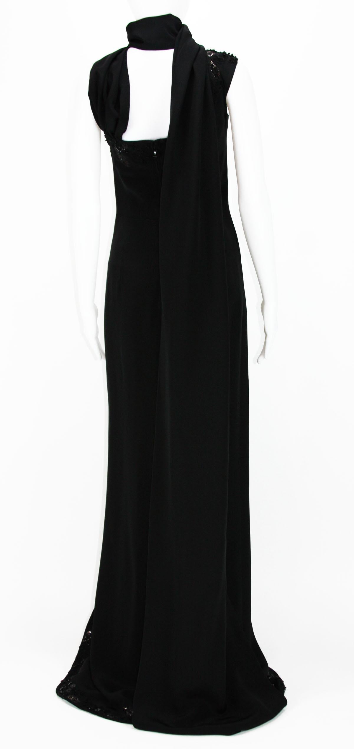 Women's New $7500 L'WREN SCOTT S/S 2010 Represent Her *MADAME DU BARRY* Black Dress Gown