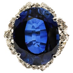 Anelli da cocktail con zaffiro blu