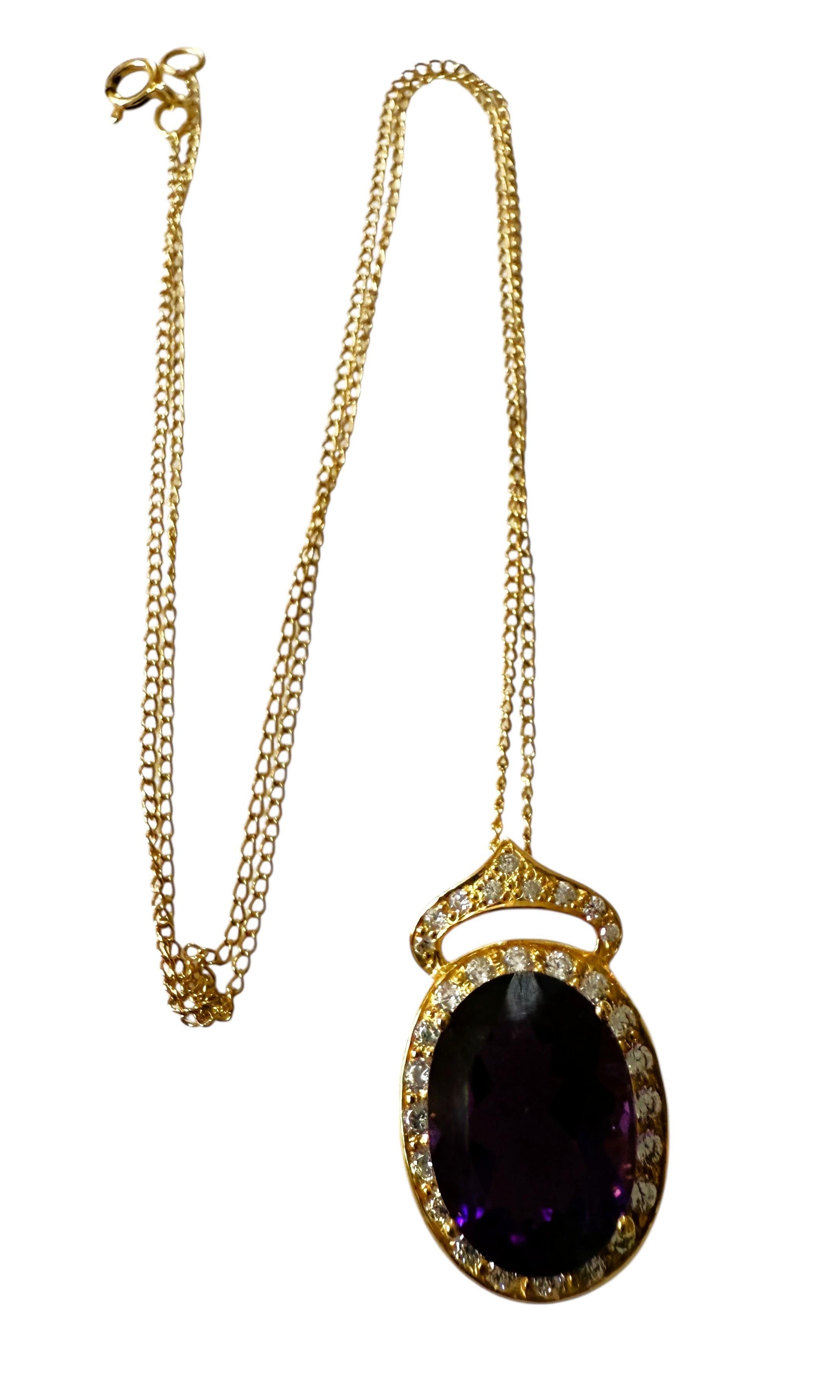 Neu 8,4 Karat Amethyst & Diamantschliff Saphir Rose Gold PL Sterling Halskette 18