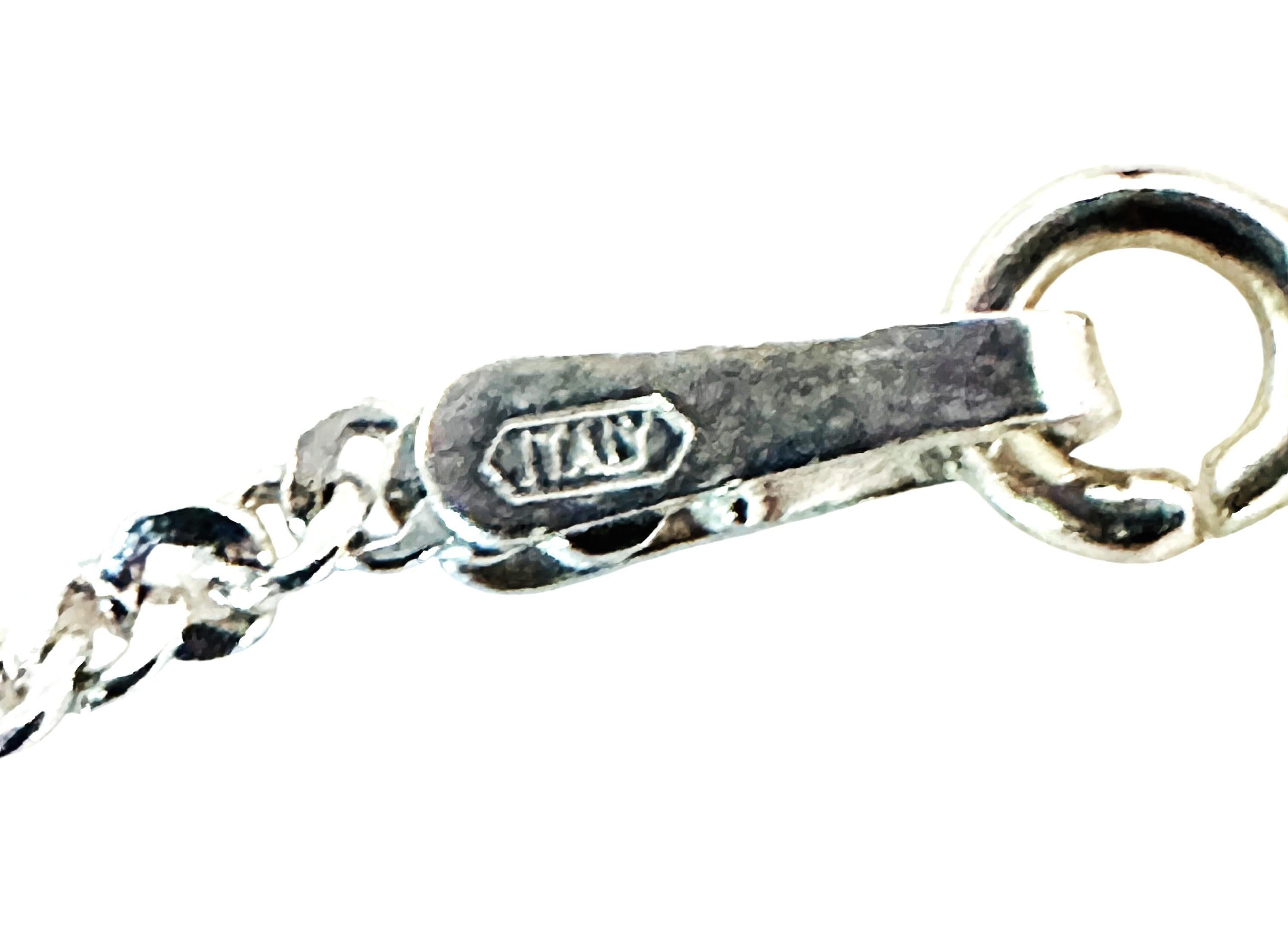 Nuovo ciondolo in argento sterling da 9,60 carati con topazio blu e zaffiro tagliato a diamante in vendita 2