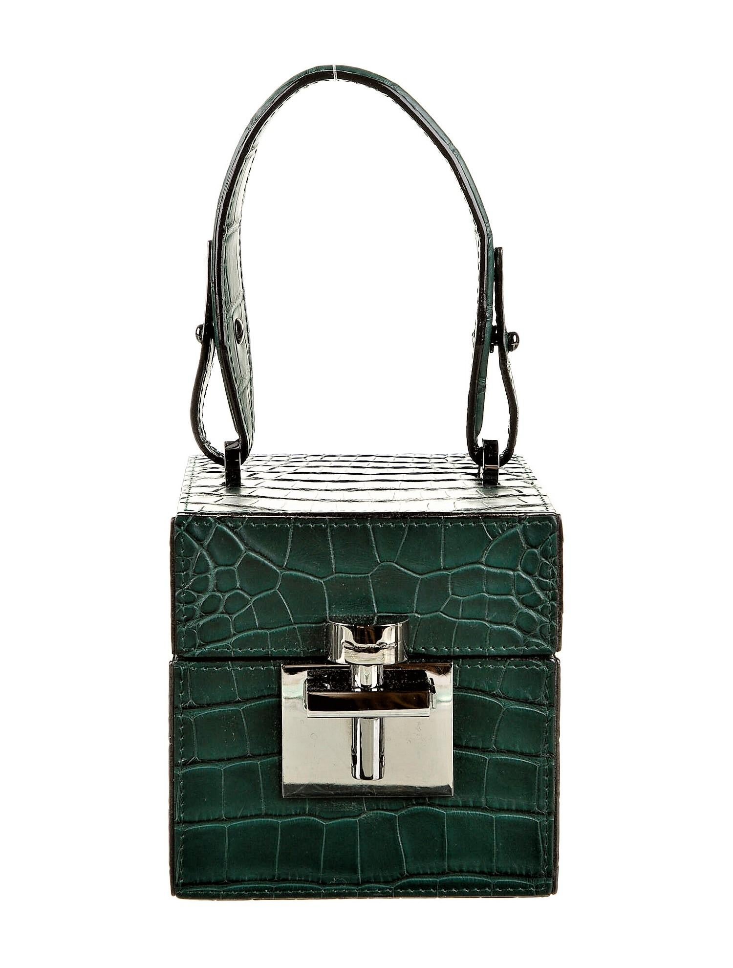 Neu $9690 Oscar De La Renta Alibi-Tasche aus grünem Alligator mit Box und Etiketten  6