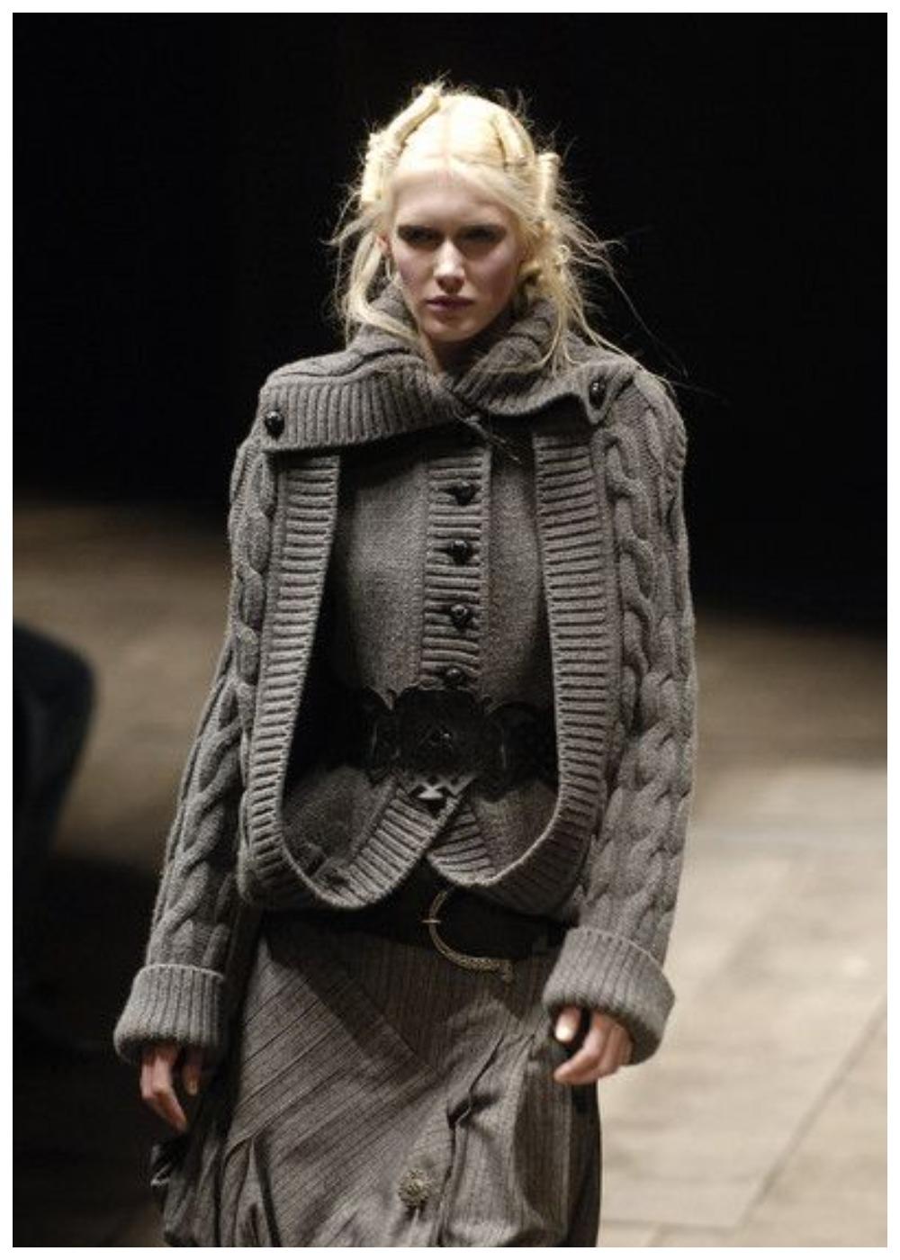 New A/W 2006 ALEXANDER McQUEEN The Widows of Culloden Knit Cardigan Coat In Excellent Condition For Sale In Алматинский Почтамт, KZ