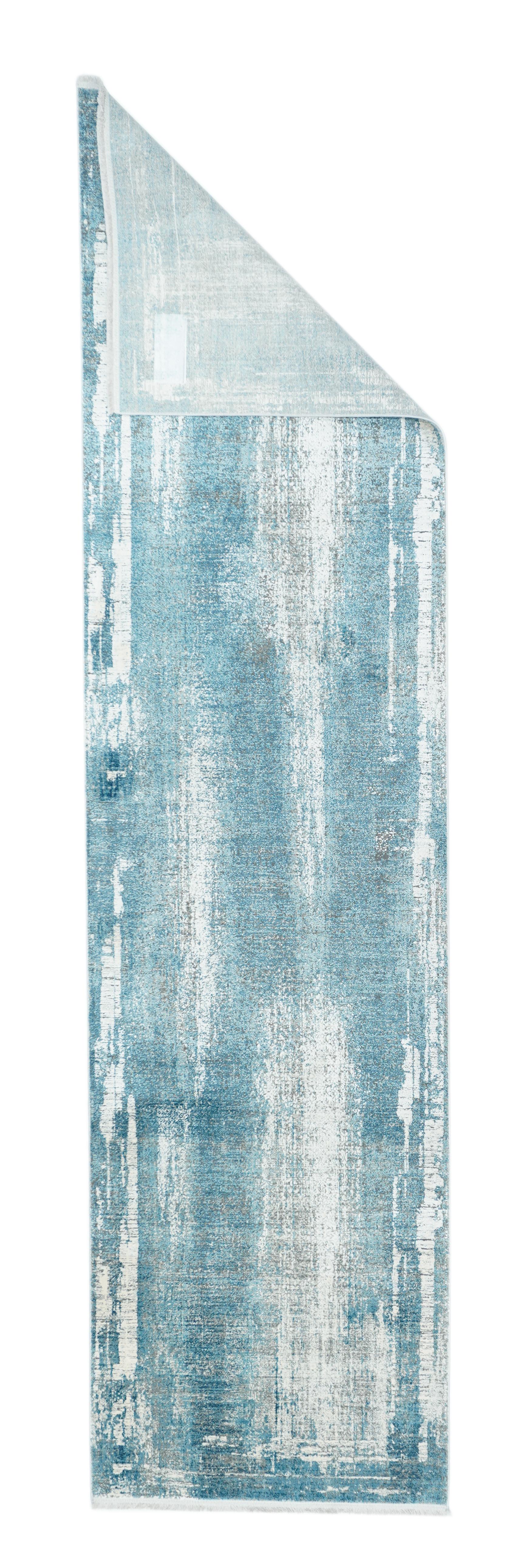 New abstract blue and white runner.