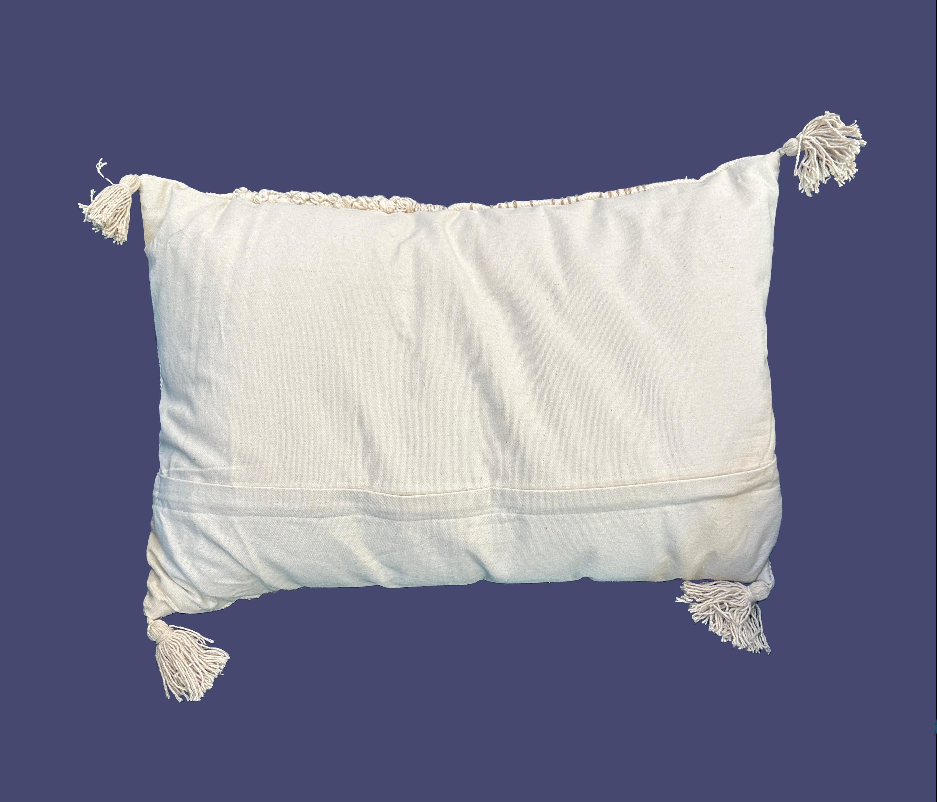 Pair of Abstract, Boho, White and Gray Throw Pillows en vente 1