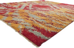 New Abstract Moroccan Area Rug