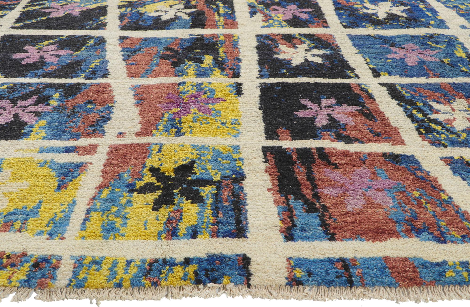 Pakistanais Nouveau tapis abstrait marocain de zone en vente