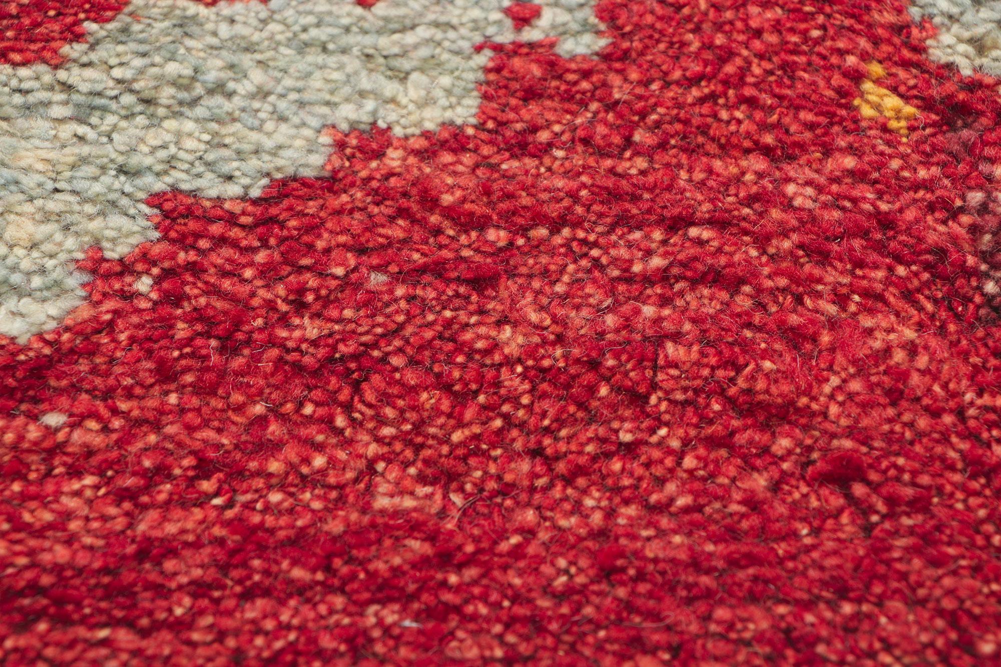 Hand-Knotted New Abstract Moroccan Area Rug For Sale