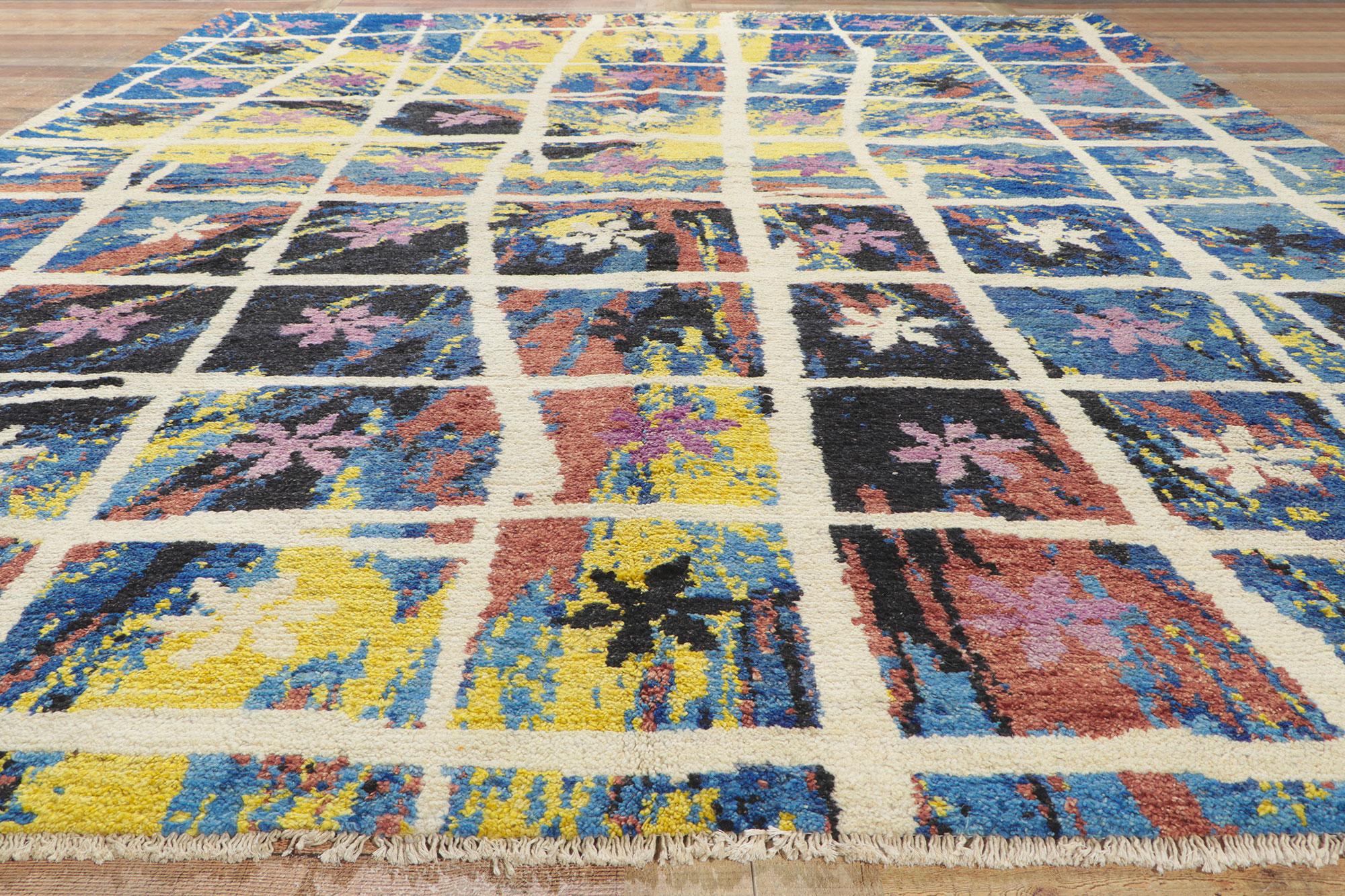 Laine Nouveau tapis abstrait marocain de zone en vente