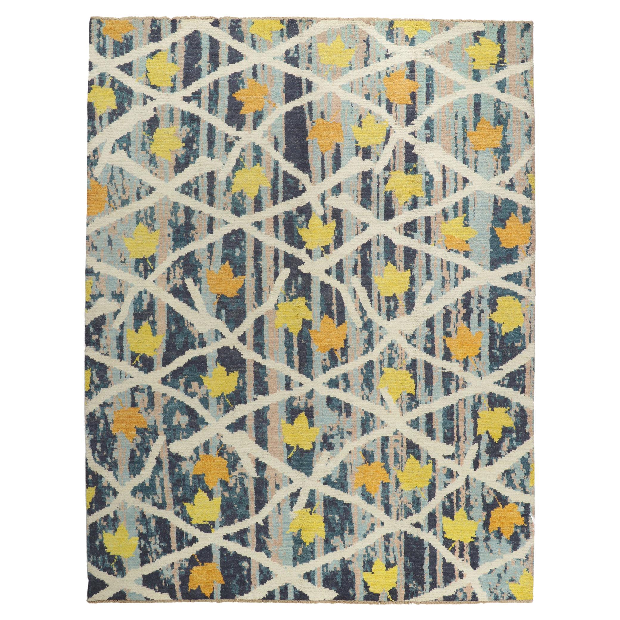 Nouveau tapis abstrait marocain de zone