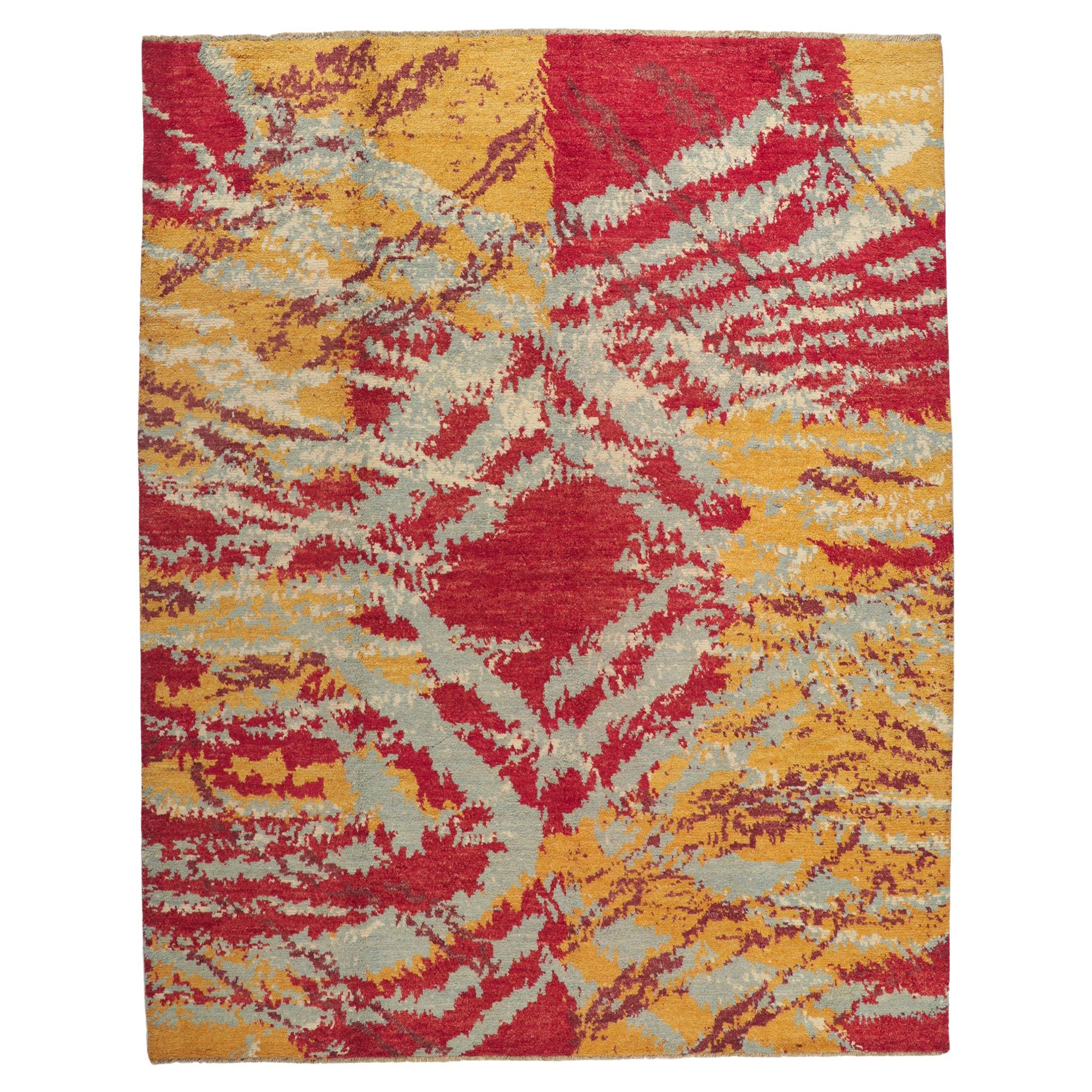 New Abstract Moroccan Area Rug