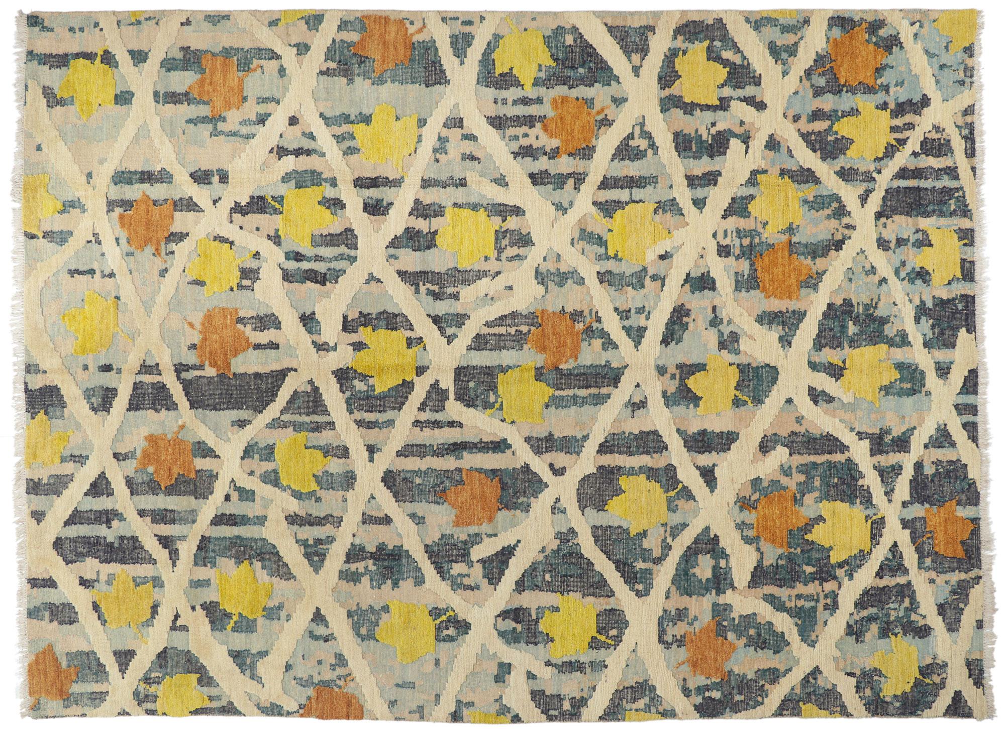 New Abstract Moroccan High-Low Rug For Sale 2