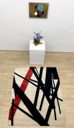 New Abstraction No. 59 (Red Stripe) Limited Edition Rug by James Welling