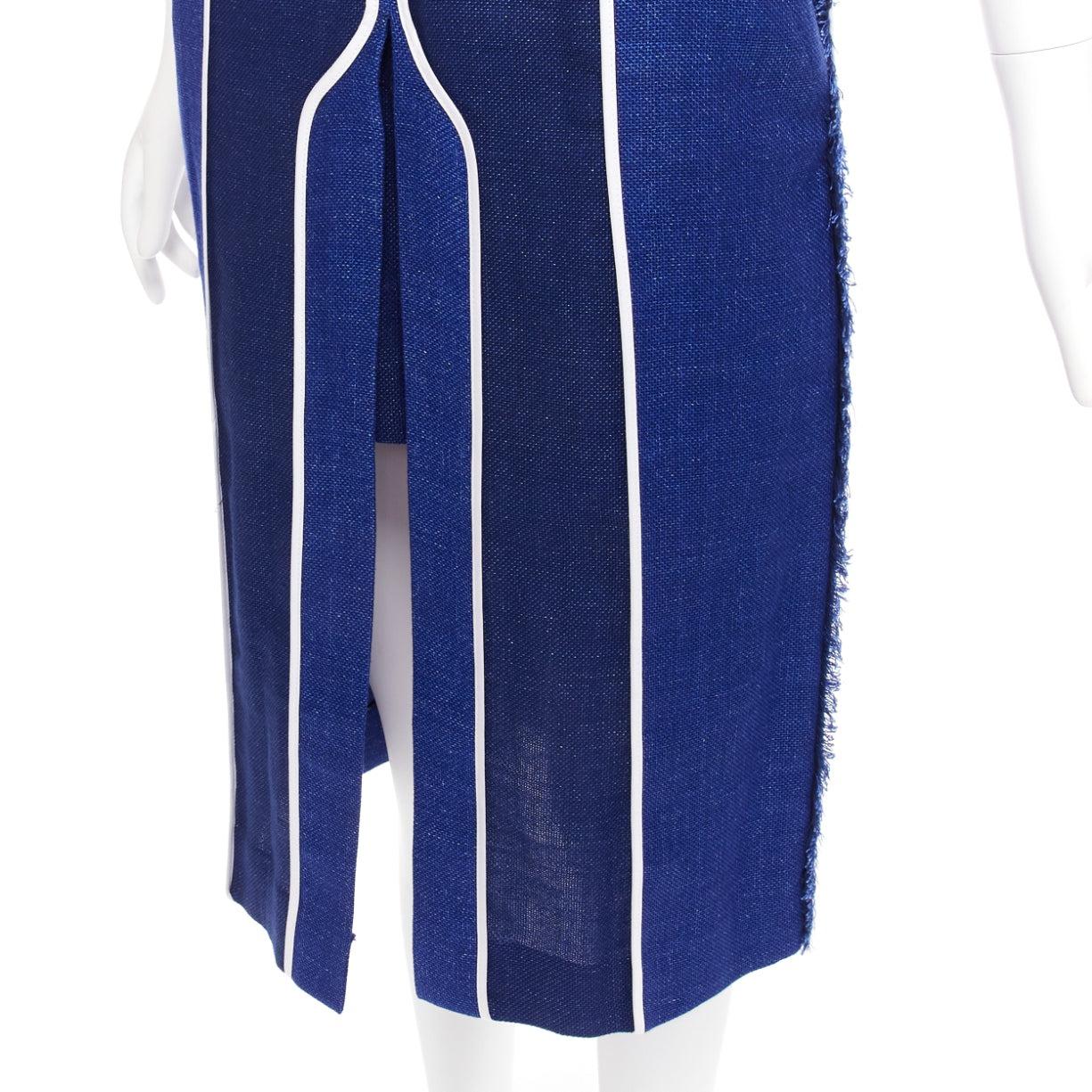 new ACNE STUDIOS 2016 Kent Linen blue striped wool slit front midi skirt FR34 XS
Reference: NKLL/A00042
Brand: Acne Studios
Model: Kent Linen
Collection: SS 2016
Material: Linen, Wool
Color: White, Blue
Pattern: Solid
Closure: Zip
Extra Details: Zip