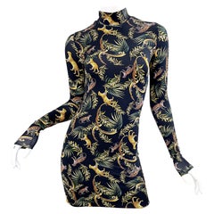 New Adriana Iglesias Cheetah Leopard Novelty Animal Print Bodycon Mini Dress