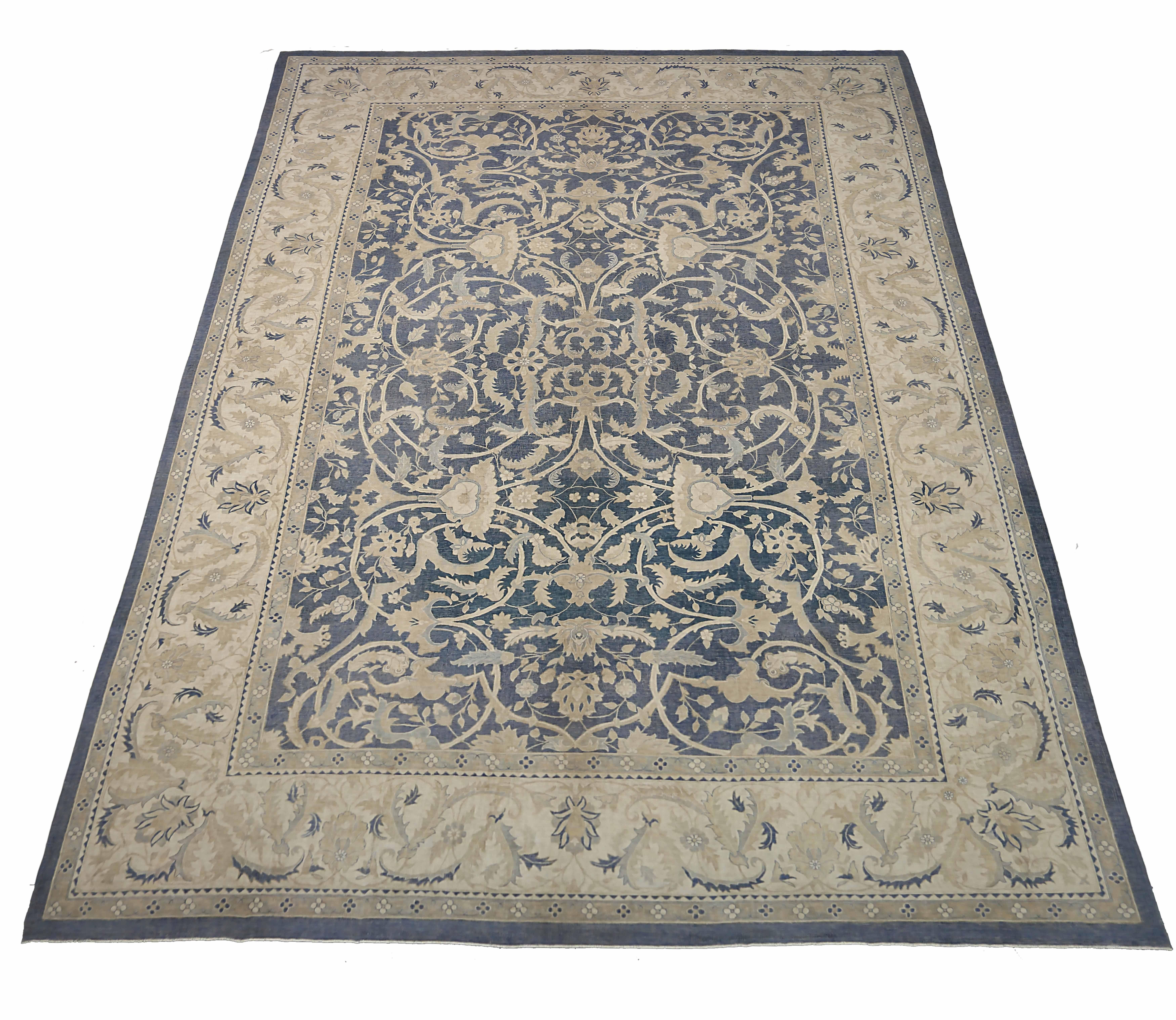 New Afghan area rug handwoven from the finest sheep’s wool. It’s colored with all-natural vegetable dyes that are safe for humans and pets. It’s a traditional Haji Jalili design handwoven by expert artisans.It’s a lovely area rug that can be